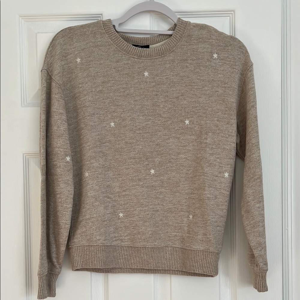 Star Pattern Beige Sweater